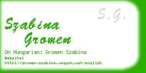 szabina gromen business card